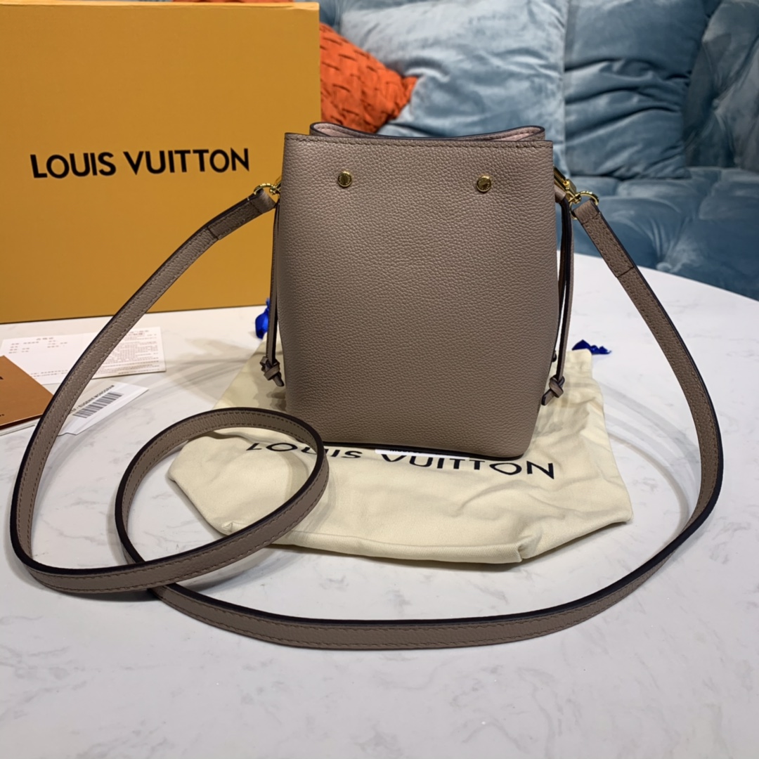 Louis Vuitton NANO LOCKME BUCKET Shoudler Bag M69205 Greige Beige